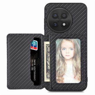 Carbon Fiber Magnetic Card Bag Phone Case, For OnePlus 13, For OnePlus Nord CE2 Lite 5G