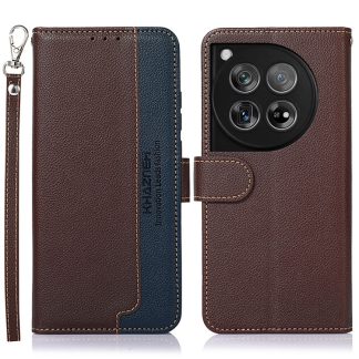 KHAZNEH Litchi Texture Leather RFID Phone Case, For OnePlus 12, For OnePlus Ace 2 Pro, For OnePlus Nord 3 / Ace 2V