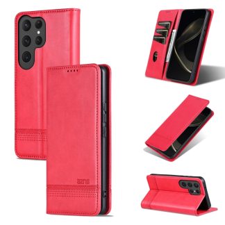 AZNS Magnetic Calf Texture Flip Leather Phone Case, For Samsung Galaxy S25 Ultra 5G, For Samsung Galaxy S24 FE 5G