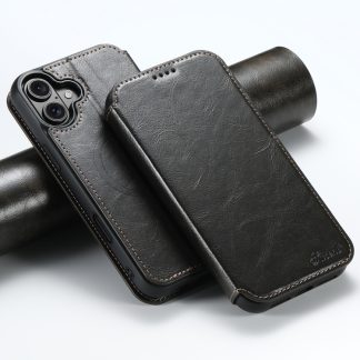 Suteni J05 Leather Magnetic MagSafe Phone Case, For iPhone 16 Plus, For iPhone 16, For iPhone 15 Pro Max, For iPhone 15 Pro, For iPhone 15 Plus, For iPhone 15