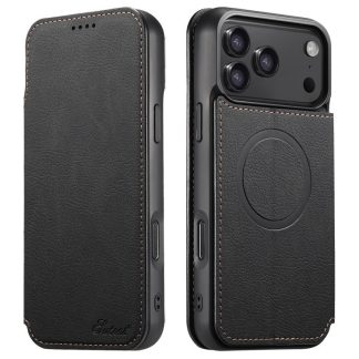 Suteni J06 Retro Matte Litchi Texture Leather MagSafe Phone Case, For iPhone 17 Pro Max, For iPhone 17 Pro, For iPhone 17, For iPhone 17 Air, For iPhone 16 Pro Max, For iPhone 16 Pro, For iPhone 16 Plus, For iPhone 16